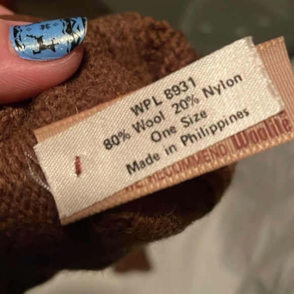 Christian Dior Vintage Brown Wool Nylon Leather Driving Gloves OS - Picture 7 of 16